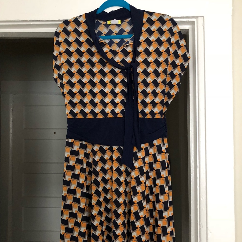 Colorful houndstooth dress